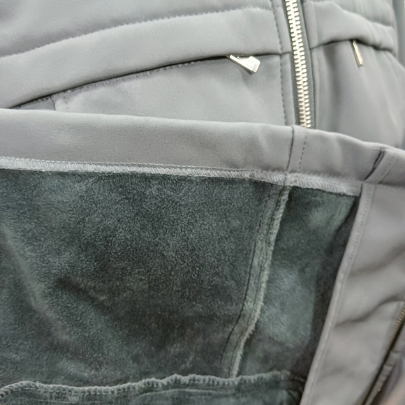 MICHAEL KORS SILVER GREY COAT PREMIUM TIE BELTED LONGLINE RAINCOAT THICK UK L - Picture 5 of 6